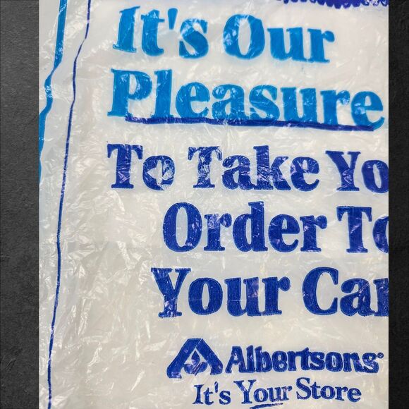 Lot 3 Vintage Supermarket Plastic Bags Walmart Safeway Albertsons Retro - Picture 12 of 16